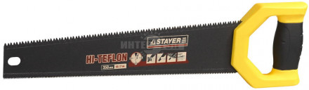 Ножовка STAYER HI-TEFLON двухсторонняя, 2-комп. ручка закален.зуб 3.5/2мм, 350мм [2]  купить в Хабаровске