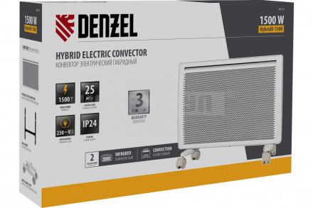 Конвектор гибридный электрический HybridX-1500, ИК нагреватель, цифровой термостат// Denzel [6]  купить в Хабаровске