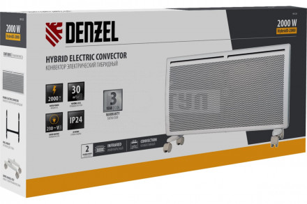 Конвектор гибридный электрический HybridX-2000, ИК нагреватель, цифровой термостат// Denzel [6]  купить в Хабаровске