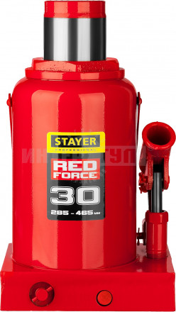 Домкрат гидравлический бутылочный "RED FORCE", 30т, 285-465 мм, STAYER 43160-30 [4]  купить в Хабаровске