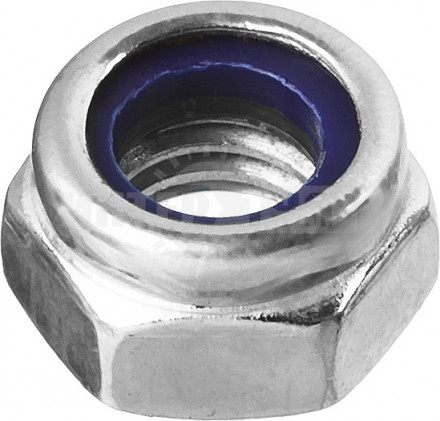 Гайка DIN 985 с нейлоновым кольцом, M4, 20 шт, кл. пр. 6, оцинкованная, ЗУБР [2]  купить в Хабаровске