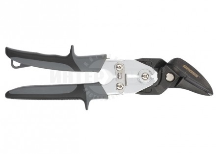 Ножницы по металлуPIRANHAусиленные,255 мм,прямой и левый рез,сталь-СrMo,двухкомп.рукоятки//GROSS [2]  купить в Хабаровске