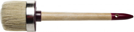 Кисть круглая ЗУБР "УНИВЕРСАЛ - МАСТЕР", светлая щетина, деревянная ручка, №20х65мм [2]  купить в Хабаровске