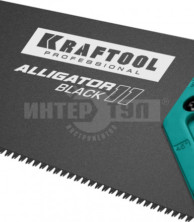 Ножовка для точного реза "Alligator BLACK" 550 мм 11 TPI 3D зуб KRAFTOOL [3]  купить в Хабаровске