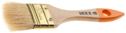 Кисть флейцевая DEXX "ПРАКТИК", деревянная ручка, натуральная щетина, индивидуальная упаковка, 63мм купить в Хабаровске