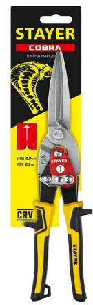 STAYER COBRA Прямые удлинённые ножницы по металлу, 290 мм купить в Хабаровске