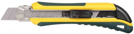 Нож KRAFTOOL с сегмент. лезвием, 2-х комп., усилен, автофиксация, кассета с 6 лезвиями, допфиксатор, купить в Хабаровске