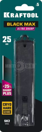 KRAFTOOL BLACK MAX 25 мм лезвия сегментированные, 5 шт [4]  купить в Хабаровске
