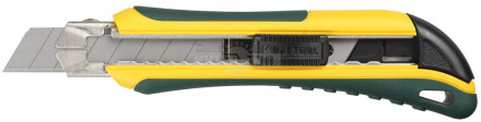 Нож KRAFTOOL с сегмент. лезвием, 2-х комп., усилен, автофиксация, кассета с 6 лезвиями, допфиксатор, [2]  купить в Хабаровске