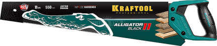 Ножовка для точного реза "Alligator BLACK" 550 мм 11 TPI 3D зуб KRAFTOOL [2]  купить в Хабаровске