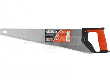 Ножовка по дереву (пила) MIRAX Universal 450 мм, 5 TPI, рез вдоль и поперек волокон, для крупных и с купить в Хабаровске