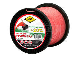 Корд тримм DDE Hard line 3.0мм 120м катушка круглый арм серый/красный [3]  купить в Хабаровске