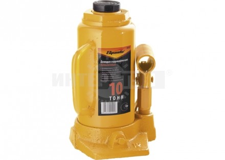 Домкрат гидравлический бутылочный, 10 т, h подъема 200-385 мм// SPARTA [2]  купить в Хабаровске