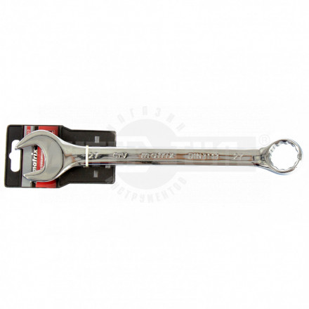 Ключ комбинированный, 27 мм, CrV, полированный хром// MATRIX [4]  купить в Хабаровске