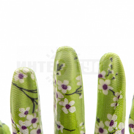 Перчатки садовые из полиэстера с нитрильным обливом, MIX цветов, M// Palisad [3]  купить в Хабаровске