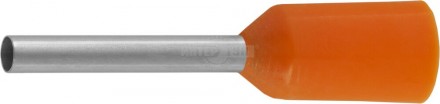 Наконечник СВЕТОЗАР штыревой, изолированный, для многожильного кабеля, оранжевый, 0,5 кв. мм, 25шт купить в Хабаровске