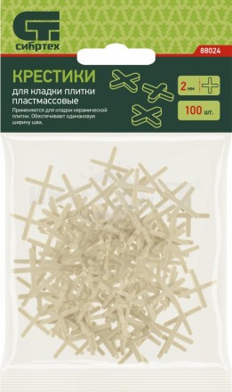 Крестики 2,0 мм для кладки плитки 100 шт.// Сибртех [3]  купить в Хабаровске