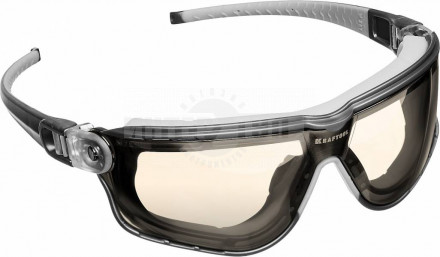 KRAFTOOL ORION Прозрачные профессиональные защитные очки с регулируемыми дужками, поликарбонатная мо купить в Хабаровске