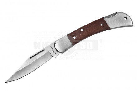 Нож STAYER складной с деревянными вставками, средний [2]  купить в Хабаровске