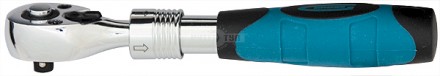 Ключ телескопический трещоточный 1/4, 150-200 мм, CrV, хромир., 2-х комп. рукоятка //Gross купить в Хабаровске