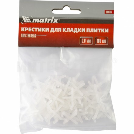 Крестики, 2,0 мм, для кладки плитки, 100 шт.// MATRIX купить в Хабаровске