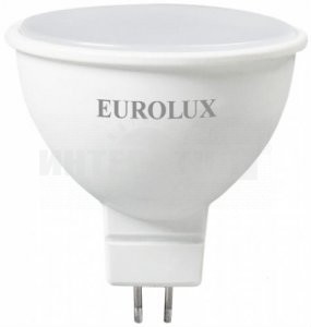 Лампа светодиодная LL-E-MR16-7W-230-2,7K-GU5.3 (рефлектор 7Вт тепл. GU5.3) Eurolux купить в Хабаровске
