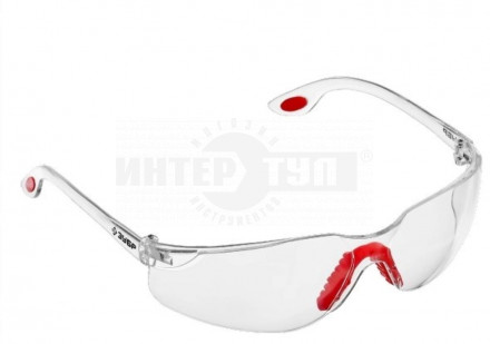 ЗУБР Спектр 3 Прозрачные, очки защитные открытого типа, двухкомпонентные дужки. купить в Хабаровске