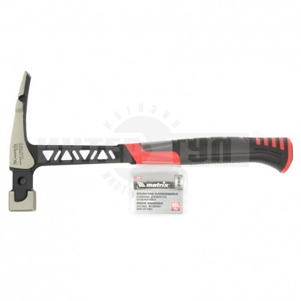 Молоток каменщика, 680 г, цельнокованый, двухкомпонентная обрезиненная рукоятка// MATRIX PRO [3]  купить в Хабаровске