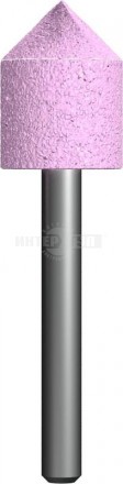 Шарошка абразивная ПРАКТИКА оксид алюминия, цилиндрическая заостренная 18х22 мм, хвост 6 мм, блисте купить в Хабаровске