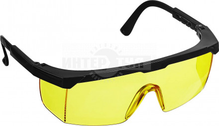 STAYER OPTIMA Желтые, очки защитные открытого типа, регулируемые по длине дужки. купить в Хабаровске