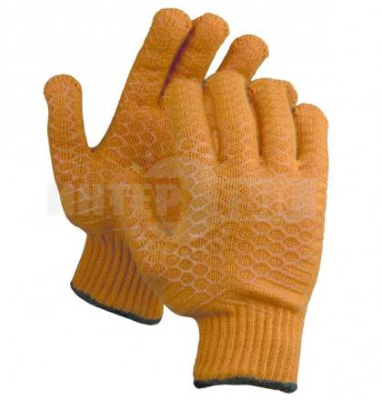 Перчатки ЗУБР трикотажные, с противоскользящим двусторонним перекрестным покрытием, L-XL купить в Хабаровске