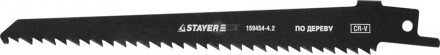 Полотно STAYER S644D для сабельной эл. ножовки Cr-V,быстр,чистый,прямой и фигурный рез по дереву,фан купить в Хабаровске