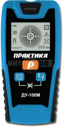 Металлоискатель-индикатор проводки ПРАКТИКА ДУ-100М обнаружение сталь 100мм, медь 70мм, под напряжен купить в Хабаровске