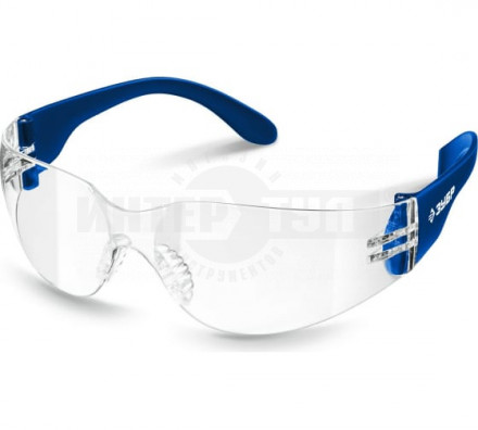 Облегчённые прозрачные защитные очки ЗУБР БАРЬЕР линза устойчивая к царапинам и запотеванию, открытого типа [2]  купить в Хабаровске