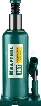 Домкрат гидравлический бутылочный "Kraft-Lift", сварной, 10т, 230-456мм, KRAFTOOL 43462-10 [7]  купить в Хабаровске