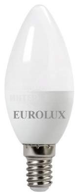 Лампа светодиодная LL-E-C37-6W-230-2,7K-E14 (свеча 6Вт тепл. Е14) Eurolux купить в Хабаровске