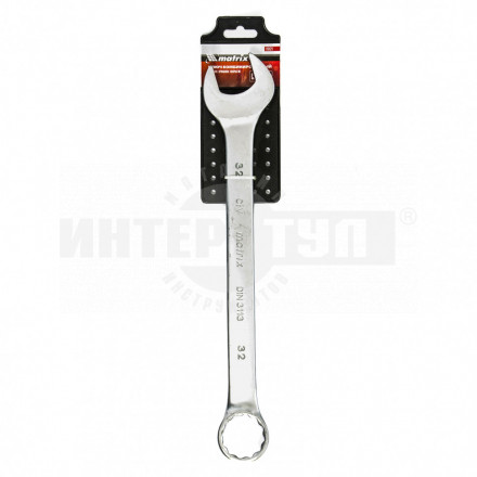 Ключ комбинированный, 32 мм, CrV, матовый хром// MATRIX [4]  купить в Хабаровске
