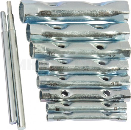 Набор ключей трубчатых 10пр 6-22мм 2воротка сталь Matrix купить в Хабаровске