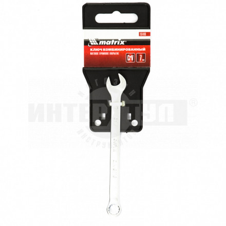 Ключ комбинированный, 7 мм, CrV, матовый хром// MATRIX [4]  купить в Хабаровске