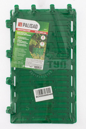 Протектор для защиты стволов деревьев, комплект 4 шт., зеленый// Palisad [2]  купить в Хабаровске