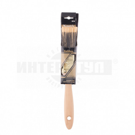 Кисть плоская Golden 1 искусственная щетина деревянная ручка / MATRIX [4]  купить в Хабаровске