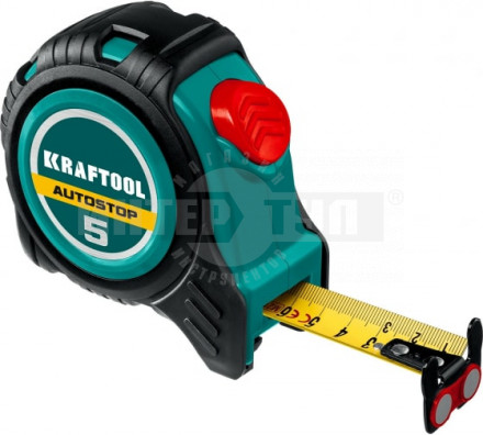 KRAFTOOL AutoStop 5м / 25мм профессиональная рулетка с автостопом купить в Хабаровске