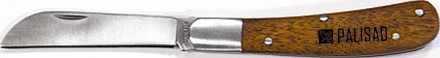 Нож садовый, 173 мм, складной, прямое лезвие, деревянная рукоятка// PALISAD купить в Хабаровске