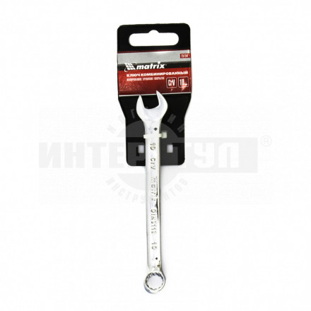 Ключ комбинированный, 10 мм, CrV, полированный хром// MATRIX [4]  купить в Хабаровске