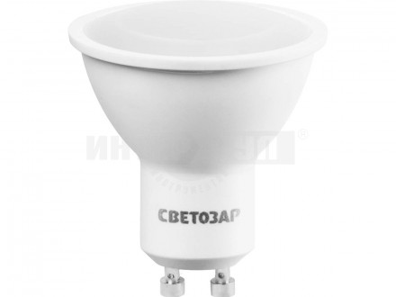 Лампа СВЕТОЗАР светодиодная "LED technology", цоколь GU10, яркий белый свет (4000К), 220В, 5Вт (35) купить в Хабаровске