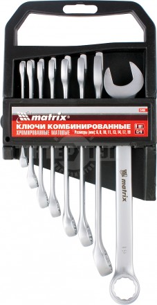 Набор ключей комбинир _8пр 6-19мм полиров Matrix купить в Хабаровске