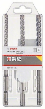 Набор буров SDSplus  3шт 6/8/10мм Bosch [2]  купить в Хабаровске