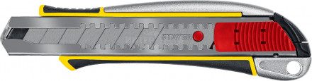 +Металлический нож с автостопом KSM-18A, сегмент. лезвия 18 мм, STAYER купить в Хабаровске