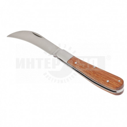 Нож садовый, 170 мм, складной, изогнутое лезвие, деревянная рукоятка// PALISAD [4]  купить в Хабаровске