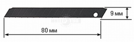 Лезвия OLFA сегментированные BLACK MAX, 9х80х0,38мм, 13 сегментов, 50шт [2]  купить в Хабаровске